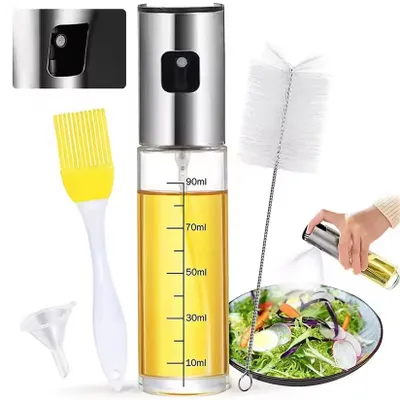 Produktbild von Öl- und Essig-Sprühflasche - Wiederauffüllbarer Zerstäuber für Küche und Grill - 100 ml