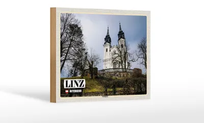 Produktbild von Holzschild Reise Linz Österreich Pöstlingberg 18x12 cm Dekoration
