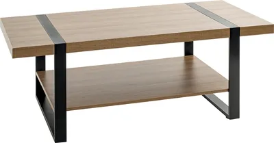 Produktbild von Couchtisch >25199< in eiche, schwarz - 120x45x60cm (BxHxT)