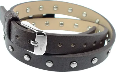 Produktbild von s.Oliver Uhrenarmband 10mm | Wickelband Leder in braun | SO-2284-LQ