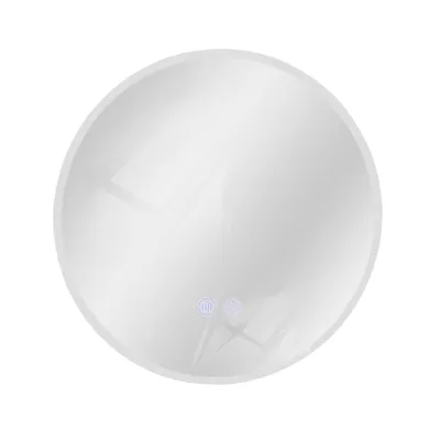 Produktbild von ZMH Badezimmerspiegel mit Beleuchtung 50cm Badspiegel LED Dimmbar Spiegel Bad Rund Wandspiegel mit Touch Schalter und Entfogger Lichtspiegel