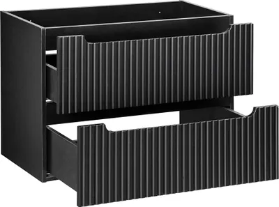 Produktbild von Waschtischunterschrank 80 cm schwarz NEWPORT-56-BLACK