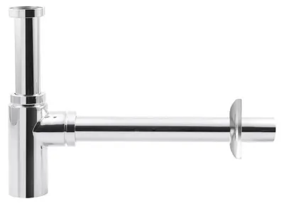 Produktbild von Aqualine Waschbecken-Siphon 5/4", Ablauf 32mm, Rund, Chrom