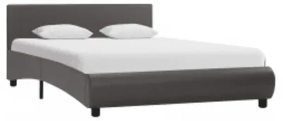 Obrázok produktu pre vidaXL Posteľný rošt s LED diódou Sivá umelá koža 140x200 cm