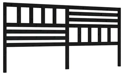 Obrázok produktu pre vidaXL Čelo postele čierne 186x4x100 cm Masívne borovicové drevo