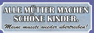 Produktbild von vianmo Holzschild 10x27 cm alle Mütter machen schöne Kinder
