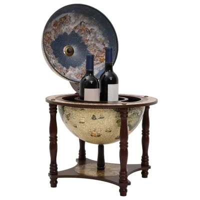 Immagine prodotto di Bar a Globo Portavini Marrone Legno Massello di Eucalipto