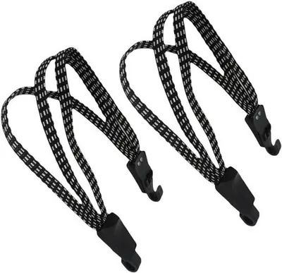 Obrázek produktu pro Bungee zámek na kolo – elastické šňůry – 2 ks odolných bungee šňůr – s dvojitými háčky