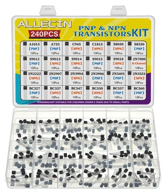 Productafbeelding van 24Waarden Transistor Set PNP NPN Transistoren A1015 A733 C945 C1815 S8050 S8550 S9012 S9013 S9014 S9015 S9018 2N7000 2N2222 2N2907 2N3904 2N3906 2N540