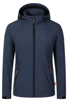 Produktbild von Blue Wave Damen Softshelljacke Maite mit abnehmbarer Kapuze - Jacke winddicht und atmungsaktiv in Blue Nights Größe 52