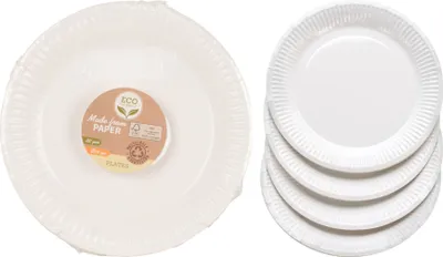 Produktbild von Basic Pappteller 18 cm 20 Stück weiß