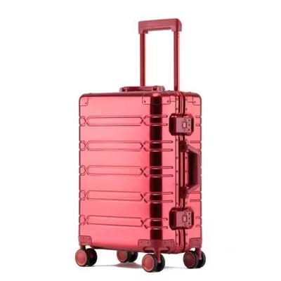 Produktbild von Heuer "LINE" Aluminiumkoffer Reisekoffer Hartschale, Rot, 20 Zoll