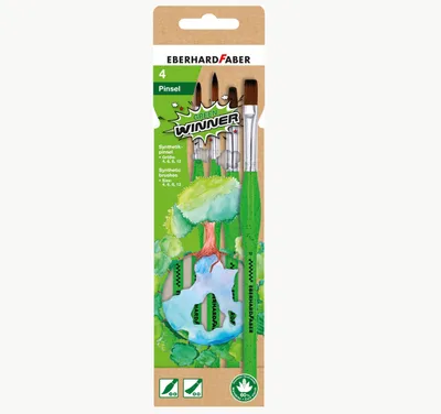 Zdjęcie produktu dla EBERHARD FABER 579927 EBERHARD FABER Green Winner Pinsel-Set 4-teilig