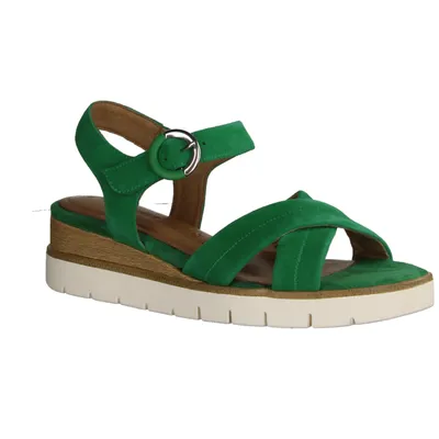 Produktbild von Tamaris 28202-700 Keilsandalette, Damen, Sandale, Leder, Grün - Damenschuhe Sandalette / Sling, Grün, leder