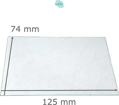 Produktbild von Ersatzglas für Grablaterne | Grablicht - Strukturglas Kathedral - nach Wunschmaß -  125 mm x 74 mm