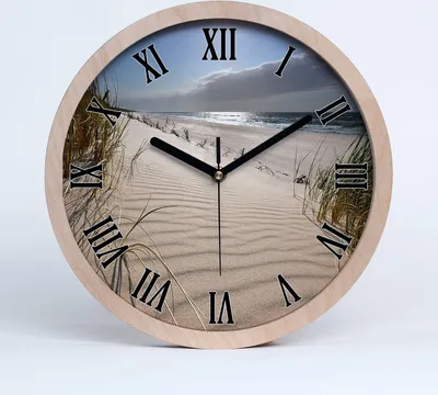 Produktbild von Holzuhr 20fi cm wanduhr - schwarze Spitzen - Mrzeżyno Strand