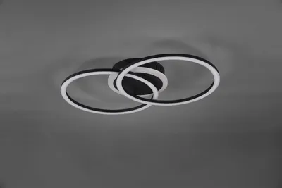 Produktbild von Reality LED Deckenleuchte VENIDA schwarz matt, Acryl weiß