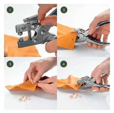 Obrázek produktu pro Děrovačka z odolné oceli se 100 otvory o průměru 4 mm pro tašky, oděvy, ruční práce, scrapbooking, děrovačka