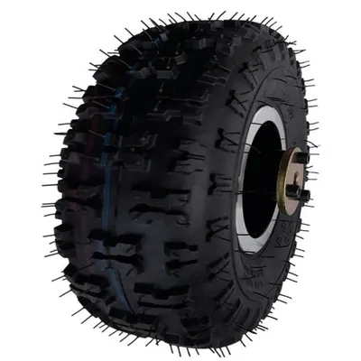 Produktbild von Komplettrad Kinderquadreifen Quadreifen Reifen 4.10-4 schwarz mit Montageplatte