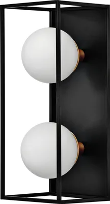 Produktbild von LEDVANCE DECOR Square Badezimmer-Wandleuchte 350X150 IP44, schwarz, G9 Sockel für den Austausch des Leuchtmittels, kann mit einfacher oder smarter Lampe bestückt werden, Schutzklasse IP20