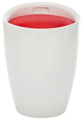 Obrázek produktu pro vidaXL Stolička s úložným prostorem Bílá a červená umělá kůže