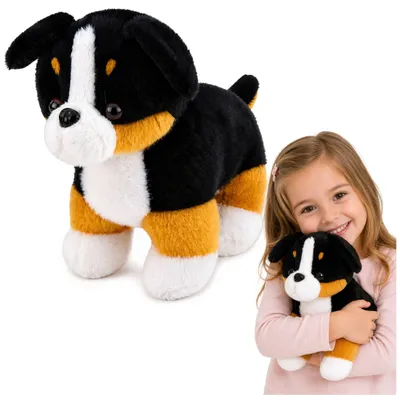 Produktbild von Plüschweicher Hund Kuscheltier Berner Sennenhund 30x30 cm