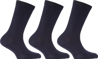 Obrázok produktu pre Detské školské ponožky jednofarebné (balenie 3 ks) K155 (Euro 31-36 (8-12 rokov)) (modré)