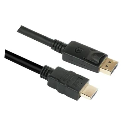 Productafbeelding van GoGEN HDMI / DisplayPort-kabel, 2 meter, verguld, zwart