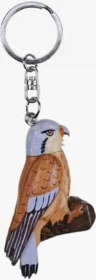 Produktbild von Schlüsselanhänger aus Holz - Buntfalke