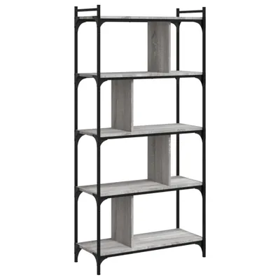 Obrázek produktu pro vidaXL Regál na knihy 5 polic Grey Sonoma 76x32x158 cm Dřevěné konstrukce