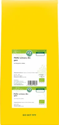 Produktbild von LEBENSBAUM - Schwarzer Pfeffer, ganz - 1kg
