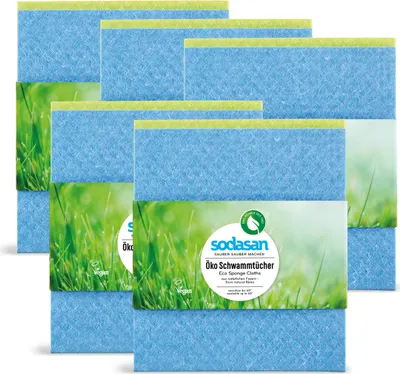Produktbild von Sodasan Öko-Schwammtücher 2Stk (5er Pack)