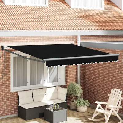 Obrázek produktu pro Best Möbel Zatahovací markýza černá 350 x 250 cm Látka - Markýzy CL6726097 2parcel