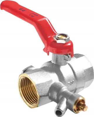 Immagine prodotto di Perfexim | Valvola A Sfera Con Scarico - 1/2" DN15 - Ottone Nichelato - Guarnizioni Di Alta Qualita - Montaggio Flessibile