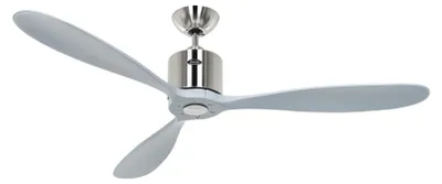 Produktbild von Energiespar Deckenventilator mit Fernbedienung Aeroplan Eco Chrom / Lichtgrau 132 cm