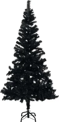 Produktbild von The Living Store Künstlicher Weihnachtsbaum mit Ständer Schwarz 150 cm PVC
