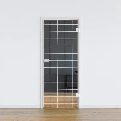 Produktbild von Pertura Glastür Komplettset Glera Mesh 01 959x1972x8 mm Rechts inkl. Beschlag Jonte Studio Business unverschließbar