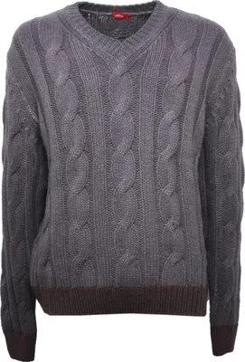 Produktbild von B5189 maglione uomo ALTEA lana grigio marrone sweater men
