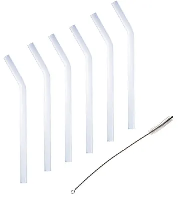 Produktbild von Trinkhalm gebogen 20cm, 7tlg. Set - 24 Stück
