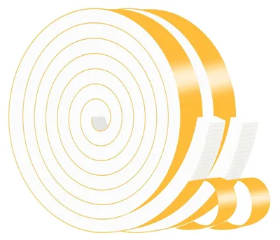 Immagine prodotto di Guarnizione in gomma, lunghezza 4 metri, dimensioni 25 mm x 10 mm, colore bianco, per isolamento