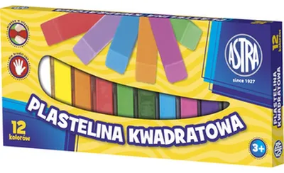 Productafbeelding van Plastiline, 12 kleuren, Astra, vierkant, artikelnummer 83813908, A""5
