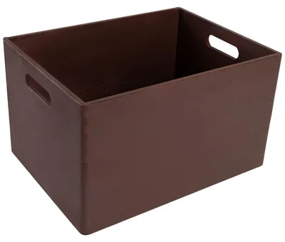 Productafbeelding van Creative Deco XXL Grote Platte Houten Krat-Doos Kist Bruin, 39x29x23 cm