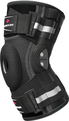 Produktbild von Famanu Kniebandage mit Scharnier - Linderung bei Knieschmerzen und Arthritis - Schwarz (M)