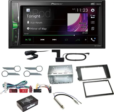 Produktbild von Pioneer DMH-A3300DAB Bluetooth Digitalradio Autoradio Einbauset für Audi A6 4B