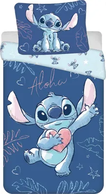 Produktbild von Jerry Fabrics Leinen Lilo und Stitch Aloha 140x200, 70x90 cm