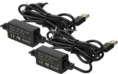 Produktbild von vhbw 2x USB Netzteil kompatibel mit Sony Handycam DCR-TRV145E, DCR-TRV140E, DCR-TRV15E, DCR-TRV14E, DCR-TRV13E, DCR-TRV140 Kamera, Digitalkamera