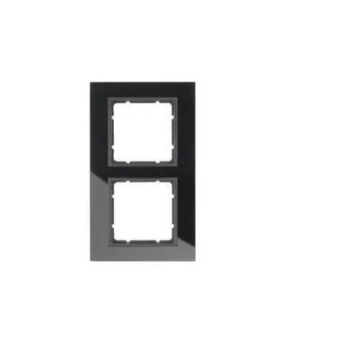 Produktbild von Berker Glasrahmen schwarz 2fach 10126616