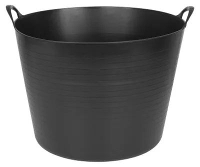 Image de Seau Strend Pro Flexi, noir, de chantier, avec poignees, 46,5x37 cm, 42 lit.