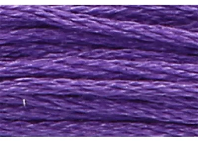 Image de Fil à broder Anchor, torsadé, 8 mètres, violet, en coton, couleur 111, 6 brins