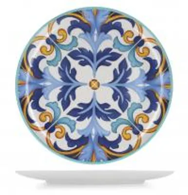 Immagine prodotto di H&H Piatto rotondo in melamina decorata dimensioni 41 x 3 cm